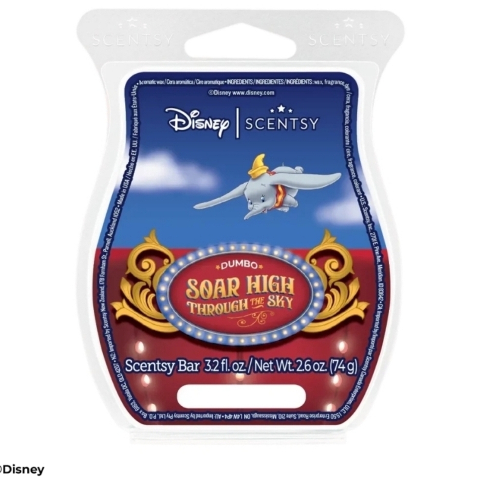 Scentsy Disney Dumbo Tent Warmer Circus Parade Wax Soar High Through The Sky Wax - Picture 15 of 16